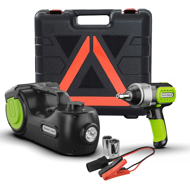 12V Elektroauto heber 5 Tonnen 4 in 1 elektrischer Hydraulik zylinder 155-530mm Hub heber mit Schlags ch rauber Kompressor LED-Licht Image