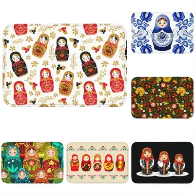 Russische Puppe Willkommen Tür matte Cartoon Babushka Mat roschka Home Eingang Boden Teppiche rutsch feste wasch bare Bad Küche Teppich