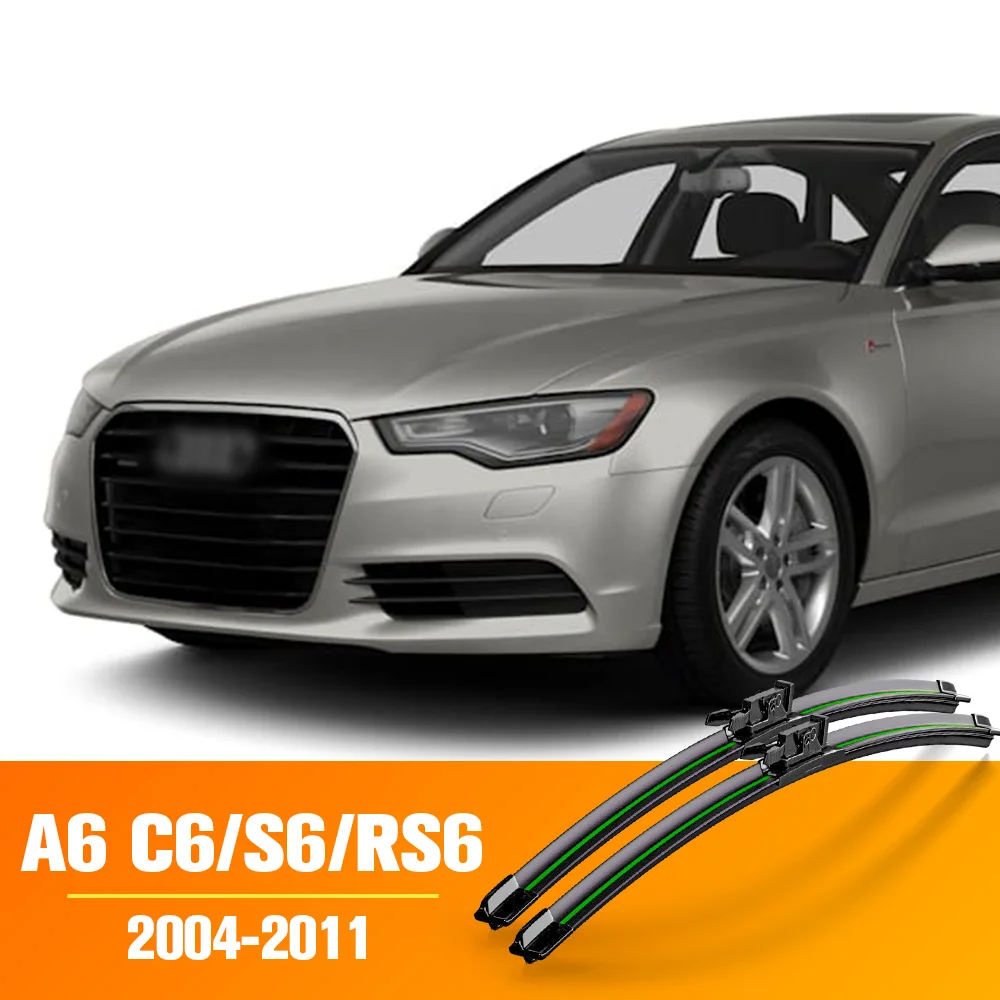 Scheibenwischer Frontwischerblätter Für Audi A6 C6 4F S6 RS6 2004-2011 2005 2006 2007 2008 2009 Windschutzscheibe Windschutzscheibe Frontscheibe 22 "+ 22" Image