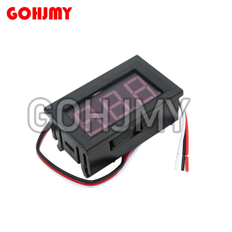 Mini Voltmeter Tester digitale Spannungs test Batterie DC 0-30V 3 Drähte rot grün blau orange weiß für Auto Auto LED Display Anzeige Image