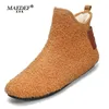 MAEDEF High Top Männer Schuhe Winter Loafer Hause Warme Baumwolle Schuh Rutschfeste Braun Casual Schuhe für Männer Indoor Schlafzimmer Boden Schuhe