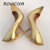 Gold Frau Schuhe der frauen Pumpt Spitz 12cm High Heel Stiletto Klassische Pumpen Pumpen Prom Schuhe