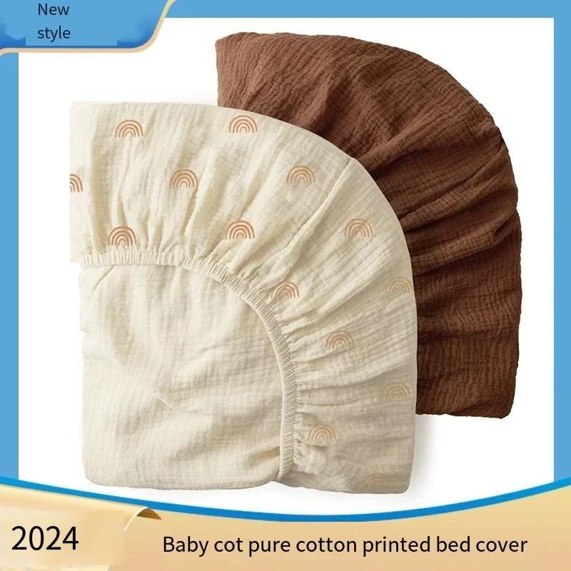 130*70cm Kinder bett Spann bett tücher weiche Babybett Matratzen bezüge drucken Neugeborenen Kleinkind Bettwäsche Set Kinder Mini Kinder bett Baumwolle Bettwäsche Image