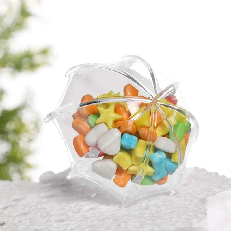 12-teilige Mini-Kreativ-Regenschirm-Süßigkeitsbox, Geschenktüte, geeignet für Hochzeitsfeier, Baby, Vollmond, Geburtstagsgeschenk Image