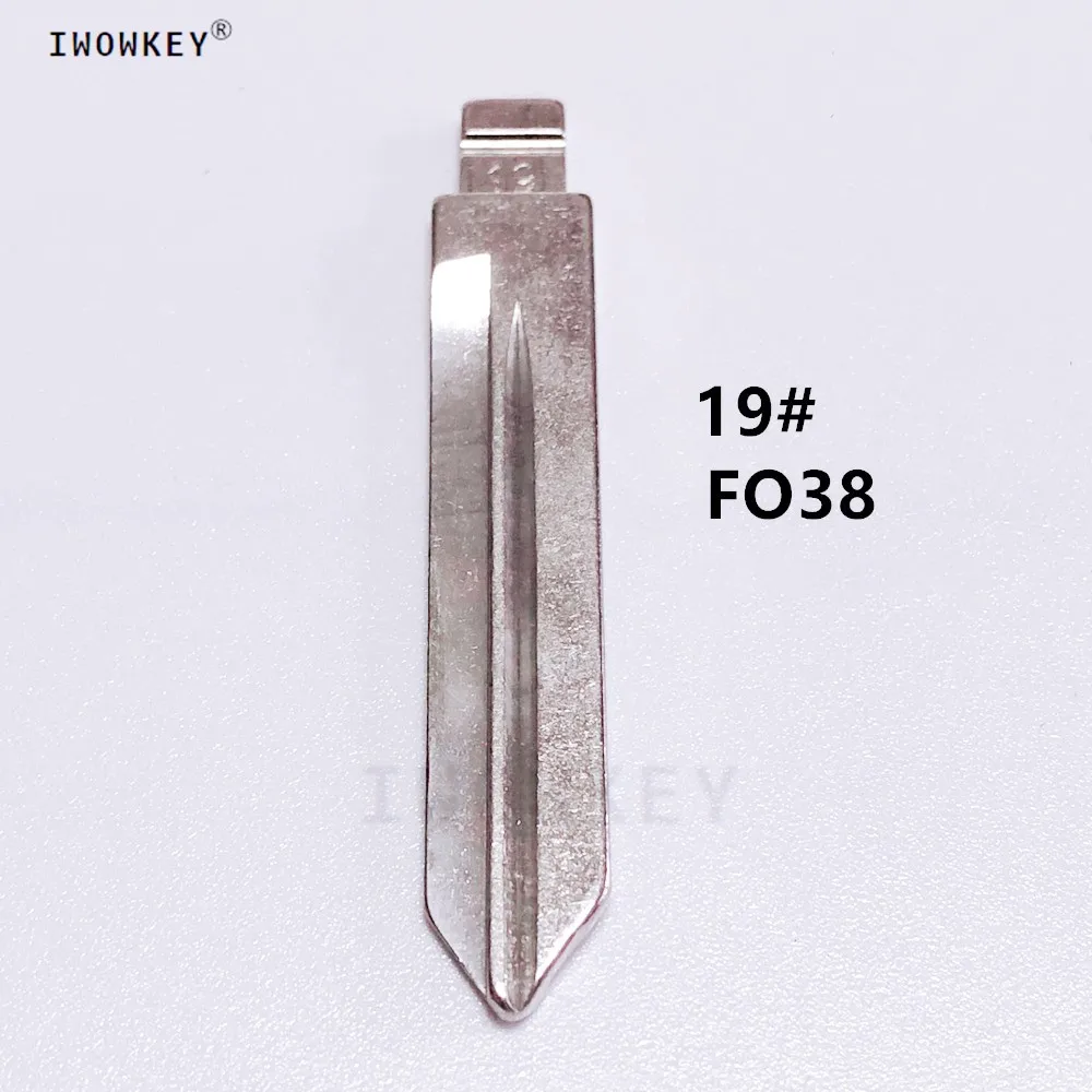 10 stücke ungeschnittenes Flip-Metall-Schlüssel blatt 19 # fo38 für kd keydiy vvdi Fernbedienungen universal no.19 Image