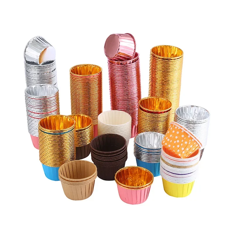 50 Stück kleine Packung Muffin becher Papier Cupcake Papier Back becher Box Muffin Box DIY Kuchen Werkzeuge Küche Back zubehör