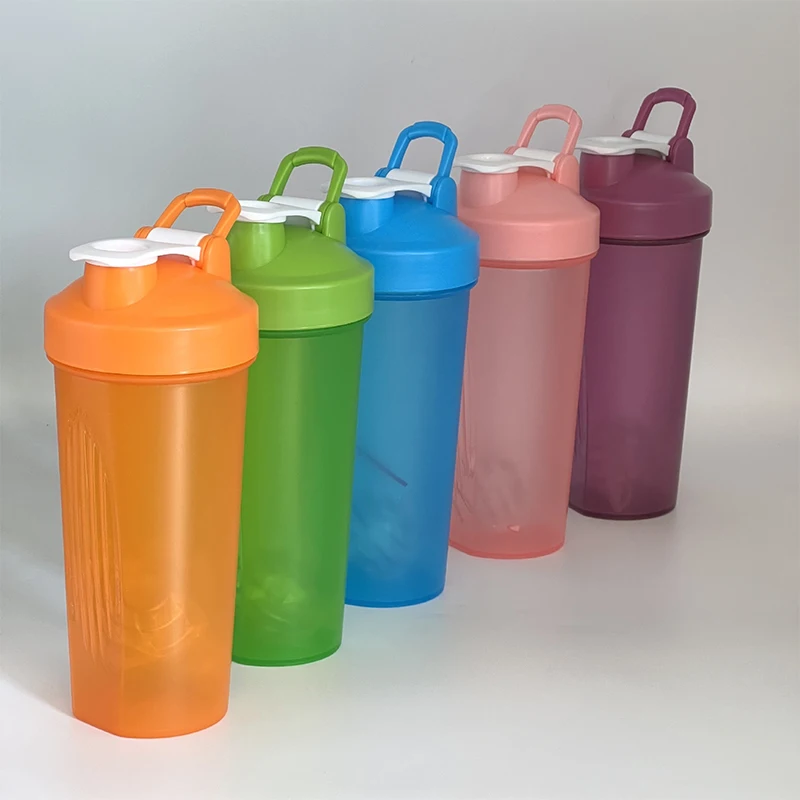 600ml Protein Shaker Flasche Protein Pulver Shake Cup für Fitness studio ffitness Shaker Skala tragbare Wasser flasche Slushy Cup Image
