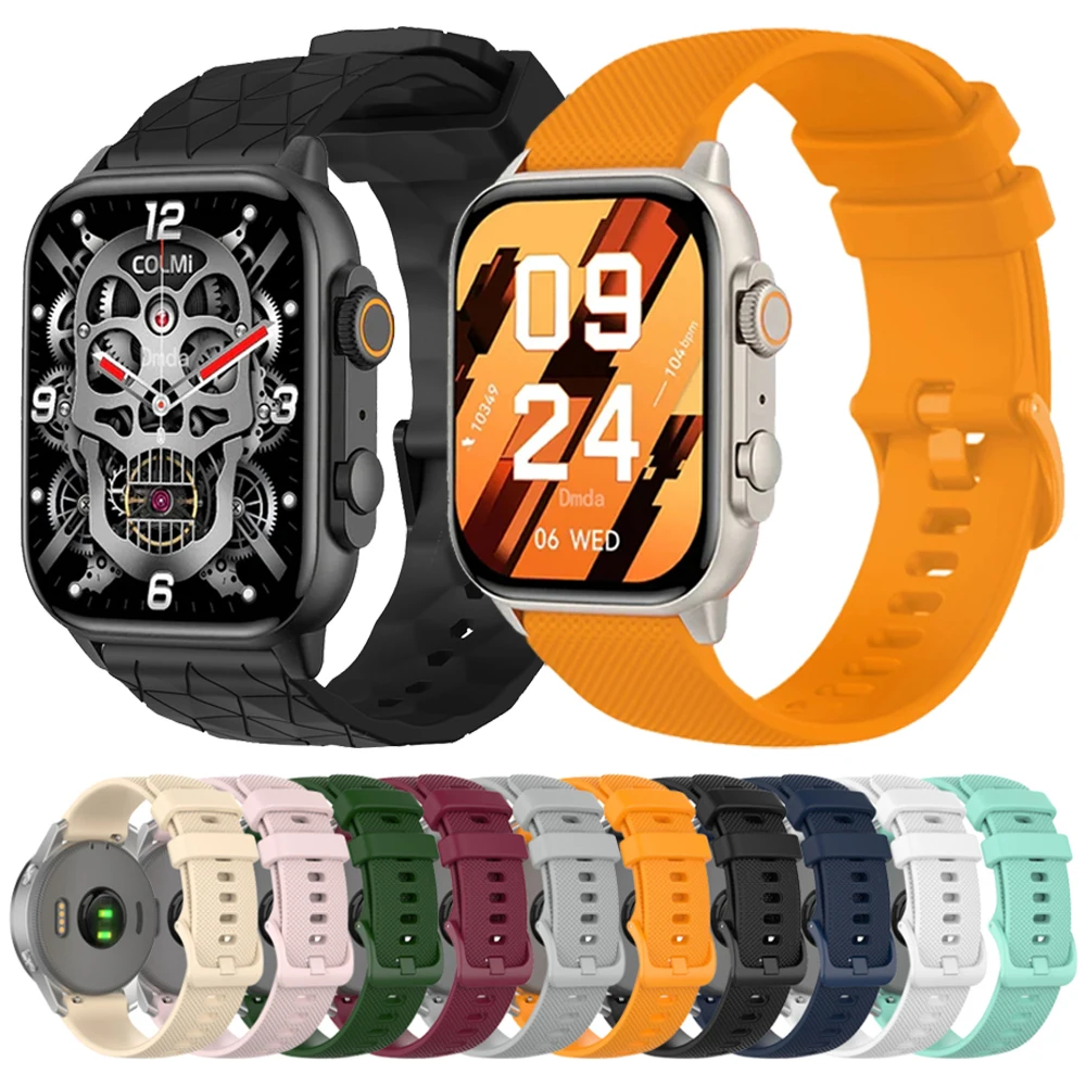 20 22mm Silikon Armband Für COLMI P71 Band Für COLMI M42/C81 C60 C61/I31/P68 P73/P28 Plus Armband Für Haylou uhr R8 S8 Image