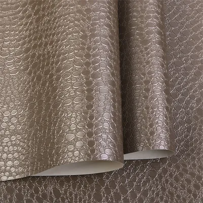 Kaffee graues Leder mit Krokodil haut Tapete, Schlafzimmer, Wohnzimmer, Laden dekoration, Image