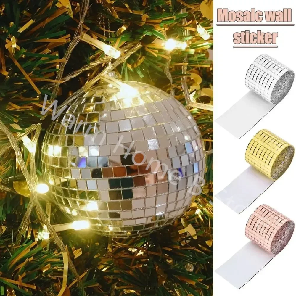 Selbst klebende echte Glas Handwerk Mini quadratische Spiegel Mosaik fliesen DIY Hand kamerad Aufkleber für zu Hause Badezimmer Party Handwerk Aufkleber Dekor