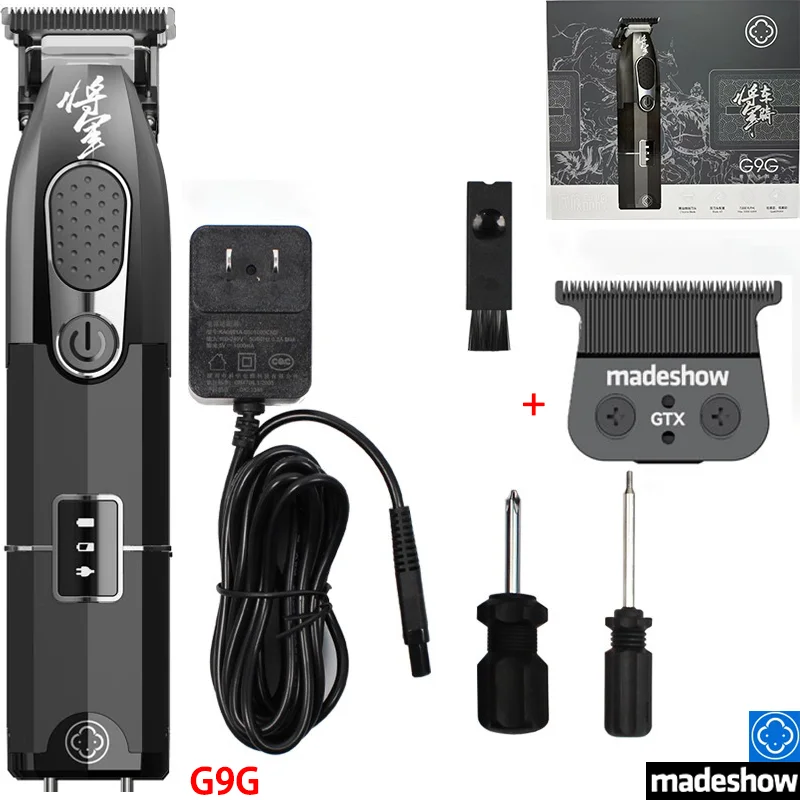 Neue g9c g9g madeshow Herren profession elle Haars chneide maschine Set LED-Display geräuscharm schnur lose Keramik klinge Trimmer Push Shear 3200mah Image