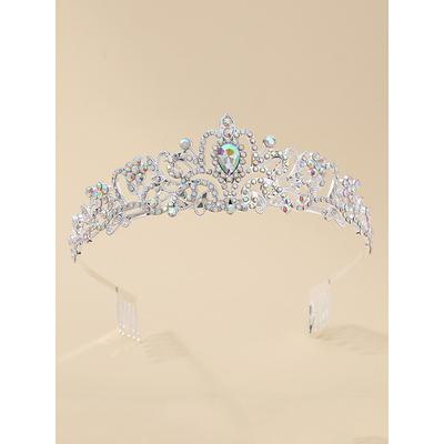 Elegant Gold Rhinestone Tiara with Crystal Detailing – Princess Crown for Weddings, Pageants, and Special Occasions