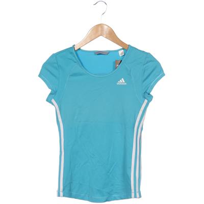 adidas Damen T-Shirt, Gr. 32, hellblau, Elasthan, Synthetik