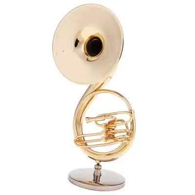 1/6 Scale Sousaphone Brass Instrument with Storage Box for 12inch Figures