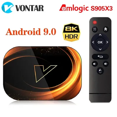 VONTAR X3 4GB 32GB 8K TV BOX Android 9 Smart Android TVBOX 9.0 Amlogic S905X3 Wifi 1080P BT 4K Set