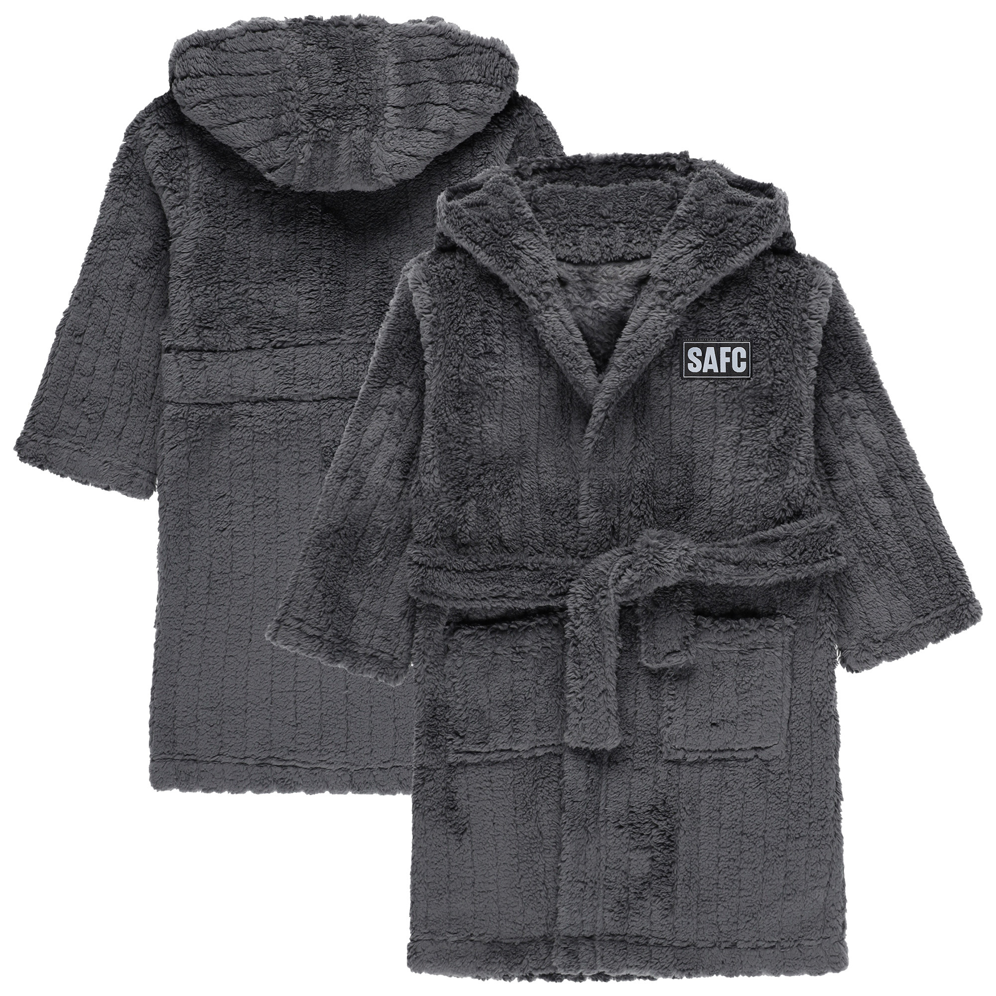 Sunderland Fleece-Bademantel mit Kapuze – Grau – Jungen Image