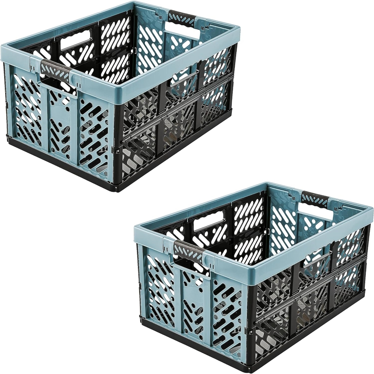 Keeeper - Set aus 2 robusten Klappboxen Polypropylen 45L in Nordblau 54x37x28 cm - Kollektion Ben Image