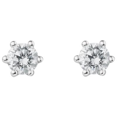 Paar Ohrhänger ONE ELEMENT "0.25 ct Diamant Brillant Ohrringe Ohrstecker aus 585 Weißgold", silber, Ohrringe, Damen, Damen, 0.25 ct, Diamanten, Damen Gold Schmuck Image