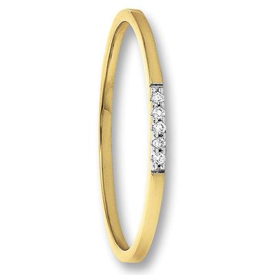 Diamantring ONE ELEMENT "0.03 ct Diamant Brillant Ring aus 585 Gelbgold" Gr. 56, gold, Fingerringe, Damen, 56,mit Diaman