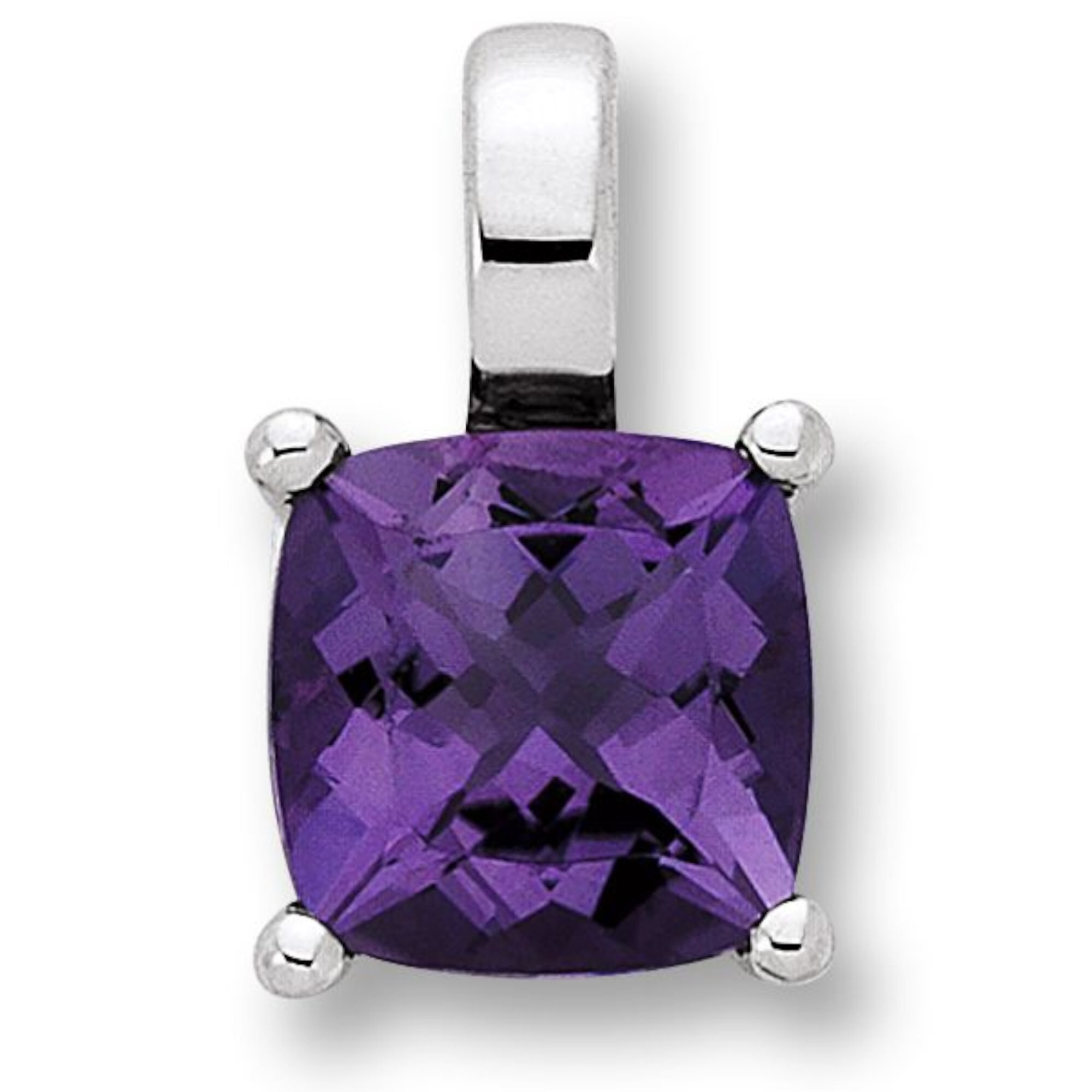 Kettenanhänger ONE ELEMENT "Amethyst Anhänger aus 333 Weißgold", silber, Schmuckanhänger, Damen, Gold Weißgold 333, Gold, Weißgold 333, Kettenanhänger, Damen Gold Schmuck