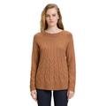 Strickpullover BETTY BARCLAY "Betty Barclay Damen Strickpullover langarm", Damen, Gr. 44, braun (walnut melange), Strick, Obermaterial: 50% Viskose, 27% Polyamid, 23% Polyester., casual, figurumspielend lang, Rundhals, Langarm, Pullover, Material