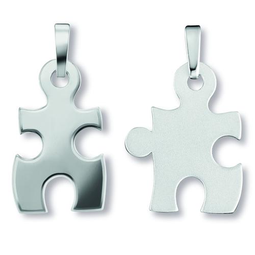 Ketten-Anhänger ONE ELEMENT ""Puzzle Anhänger aus 925 Silber"" Schmuckanhänger Gr. Silber 925 (Sterlingsilber), silberfarben (silber) Damen Silber Schmuck Puzzle