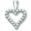 Ketten-Anhänger ONE ELEMENT "Zirkonia Herz Herz Anhänger aus 925 Silber", silber, Schmuckanhänger, Damen, Silber 925 (Sterlingsilber), Damen Silber Schmuck Herz