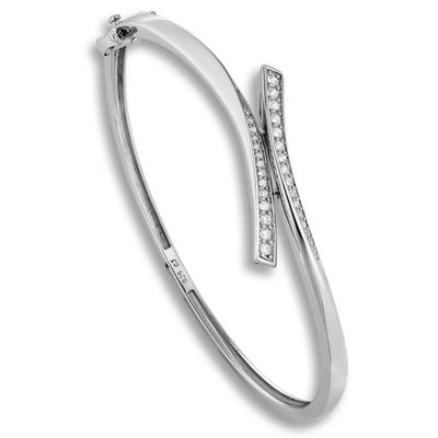 Silberarmband ONE ELEMENT "Zirkonia Armreif aus 925 Silber", silber, Armbänder, Damen, Damen Silber Schmuck