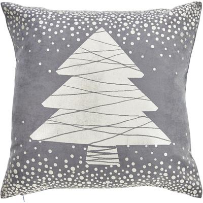 Dekokissen DONE. "Snowfall", grau (grau, bedruckt), B:45cm H:1cm L:45cm, Polyester, Dekokissen_Sitzkissen_Kissenhüllen, mit Glanzdruck Image