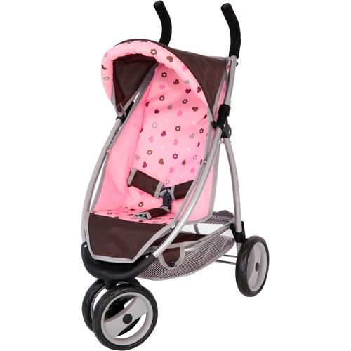 Puppenbuggy BAYER ""Sport Jogger braun"" Puppenwagen braun (braun/rosa) Kinder