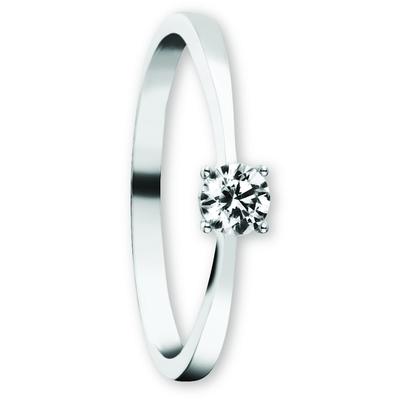 Goldring ONE ELEMENT "Zirkonia Ring aus 333 Weißgold" Gr. 55, silber, Fingerringe, Damen, 55,mit Zirkonia, Weißgold 333-Gold, Weißgold 333, Gold, Damen Gold Schmuck Image