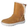 Winterboots RICOSTA "Nanuk WMS: normal", Kinder, Gr. 31, braun, Leder, casual, Schuhe, Schlupfboot, Snowboots mit Warmfutter