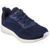 Sneaker SKECHERS "BOBS SQUAD - TOUGH TALK", Damen, Gr. 40, blau (navy), Textil, sportlich, Schuhe, Schnürschuh, Freizeitschuh, Trainingsschuh in Strick-Optik