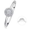 Diamantring ONE ELEMENT "0,15 ct Diamant Brillant Invisible Ring aus 585 Weißgold" Gr. 52, silber, Fingerringe, Damen, 52, Weißgold 585-Diamanten, Weißgold 585, Diamanten, Damen Gold Schmuck Invisible