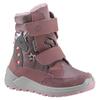 Snowboots RICOSTA "Annika WMS: Normal", Kinder, Gr. 26, lila (fliederfarben), Textil, Lederimitat, Glitzer, casual, Schuhe, Winterboots, Klettstiefel, Kindergartenschuh mit Blinkfunktion