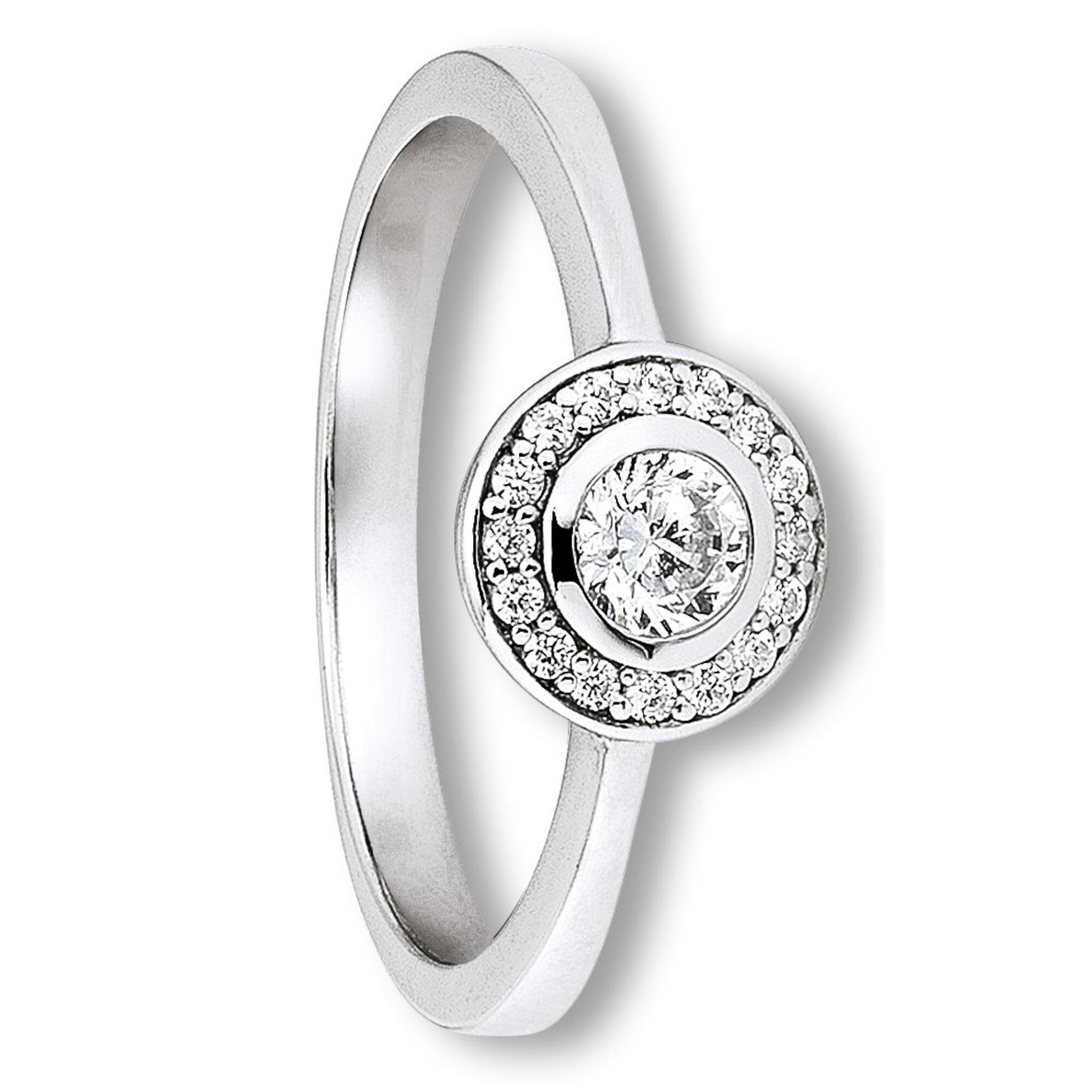 Silberring ONE ELEMENT "Zirkonia Ring aus 925 Silber" Gr. 50, silber, Fingerringe, Damen, 50,mit Zirkonia, Silber 925 (Sterlingsilber), Silberring, Feine Gestaltung – ein Sinnbild mit ruhiger Eleganz Image