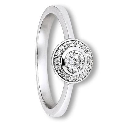 Silberring ONE ELEMENT "Zirkonia Ring aus 925 Silber" Gr. 60, silber, Fingerringe, Damen, 60,mit Zirkonia, Silber 925 (Sterlingsilber), Damen Silber Schmuck Image