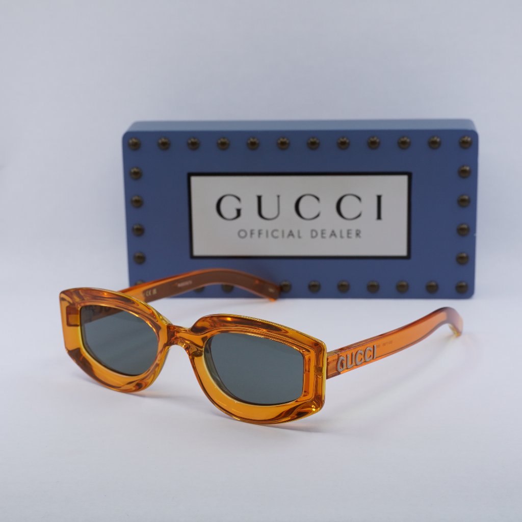 Gucci Accessories | Final Price! Gucci Gg1719s 005 Sunglasses | Color: Gray/Orange | Size: 51 - 23 - 145
