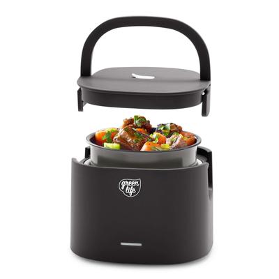 GreenLife 20oz Electric Lunch Box Food Warmer, PFAS & PFOA-Free Ceramic Interior, Portable, Spill-Proof Lid, Removable Bowl