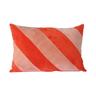 HK LIVING - Coussin Striped velvet - Rouge - Velours