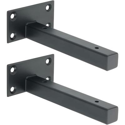 Industrielle Regalhalterung, Edelstahl, Wandregalhalterung, Metall-Schwimmbretthalterung, verdeckte Image