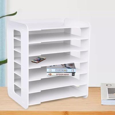7-Tier Büro-Papier-Organizer für Schreibtisch Aktenhalter Desk Letter Tray weiß Image
