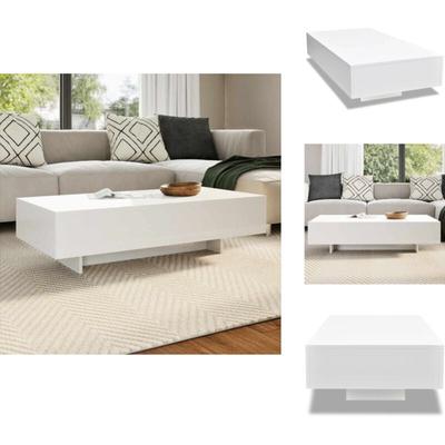 Vidaxl - Couchtisch Hochglanz Weiß - Couchtisch - Weißer Couchtisch - Hochglanz-Tisch Image