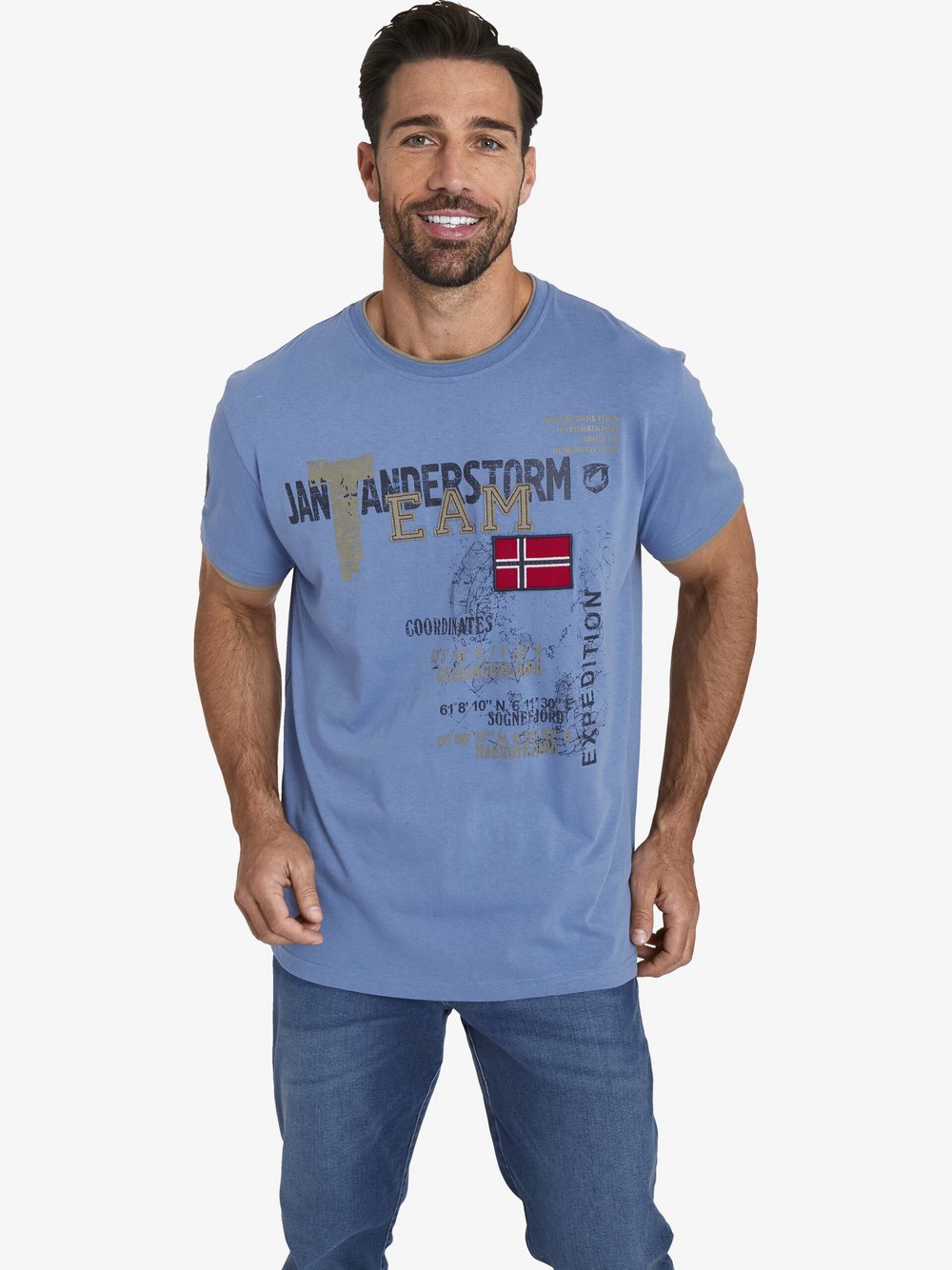 Jan Vanderstorm T-Shirt Herren blau, XL Image