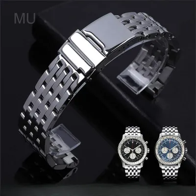 für Breitling Super Ocean Avenger Blackbird Aufklärungsflugzeug Luftfahrt Timing Edelstahl-Uhrenarmband 22 24 mm Image