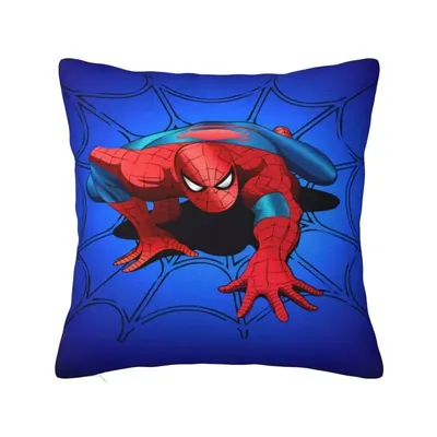 Benutzerdefinierte Spinnennetz Spiderman Kissenbezüge Stuhlkissenbezug Quadratischer Kissenbezug Image