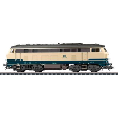 Diesellokomotive MÄRKLIN "Märklin Diesellokomotive Baureihe 218 - 39215", blau (blau, elfenbein), Modelleisenbahn-Fahrze