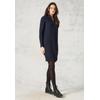 Midikleid CECIL, Damen, Gr. XXL (46), US-Größen, blau (night sky blau), Stoff, 33% Polyester, 31% Polyacryl, 24% Baumwolle, 12% Nylon, unifarben, casual, normal kniefrei, hoch geschlossener Ausschnitt, Langarm Bündchen, Kleider, in Unifarbe