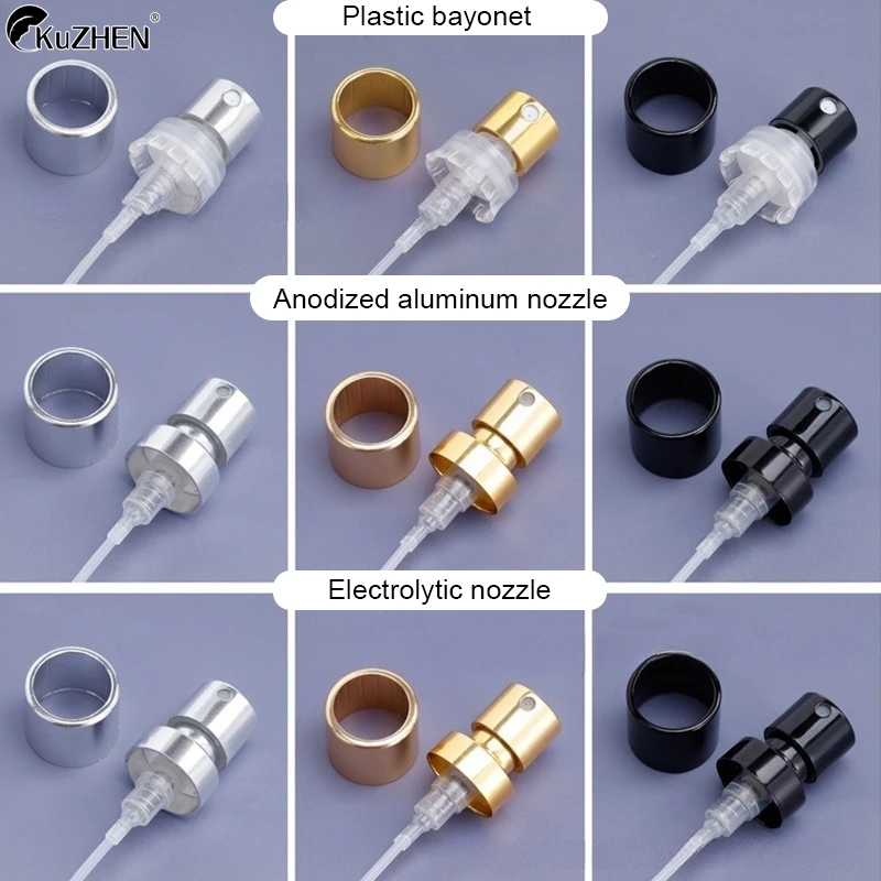 13 mm 15 mm 18 mm Flaschenverschluss, feiner Nebelsprüher, Flaschensprüher, verwendet für 15 mm Bajonett-Aluminium-Parfümflaschen-passende Düse Image