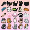 1/50 Stück süße Katzen Schuh Charms Zubehör Orange Schwarz Katze Schuh Dekoration Klaue Fischgräte Clog Pin für Frauen Grils Geschenk